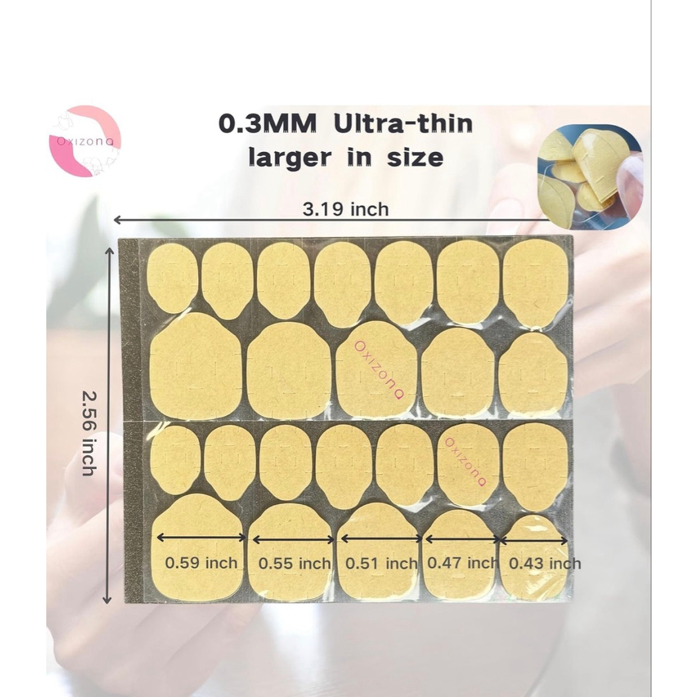 Women's Oxizona Beige Press-On Adhesive Tabs (20 sheets) - Picture 2 of 5